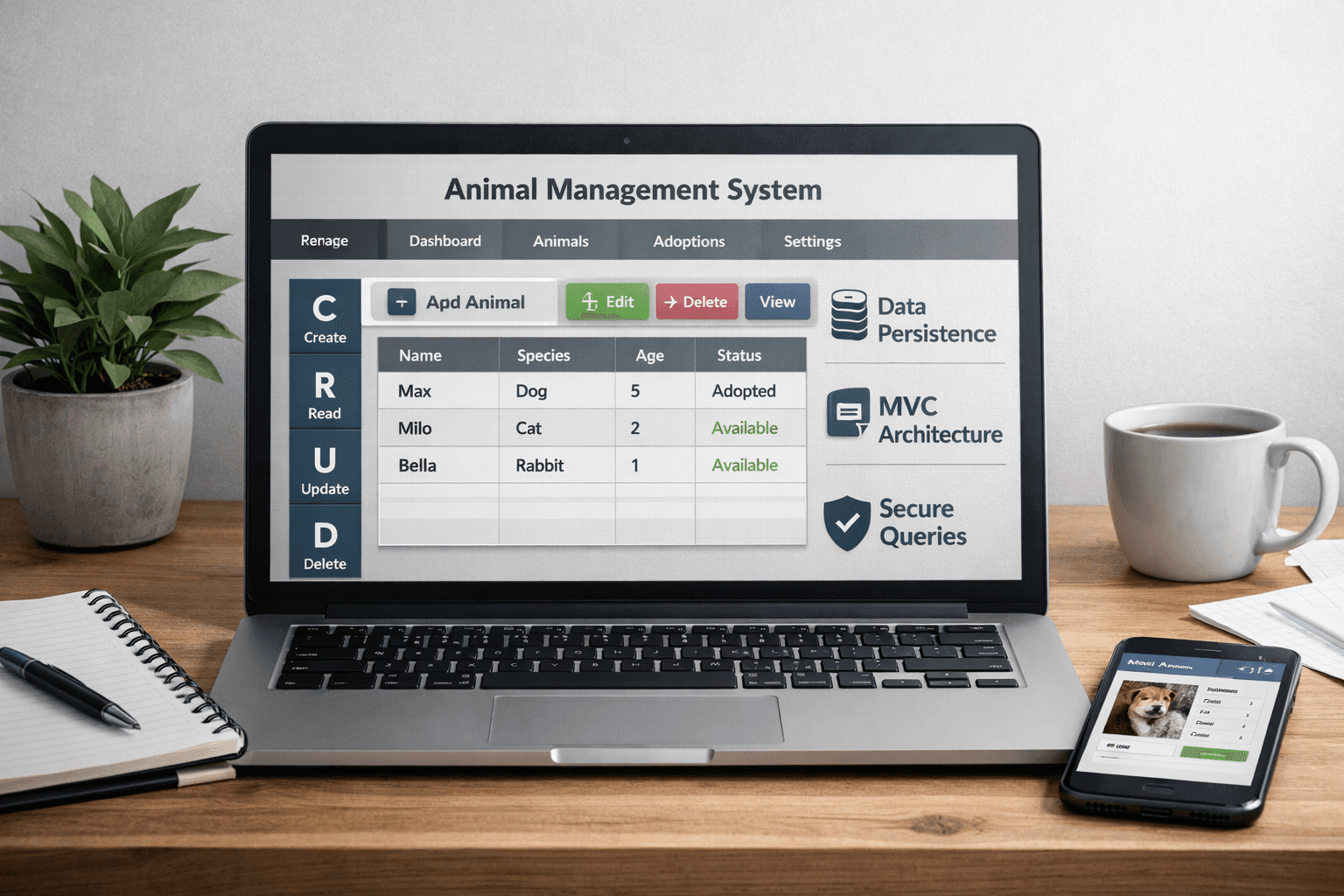 Application web - gestion d'animaux Application web - gestion d'animaux